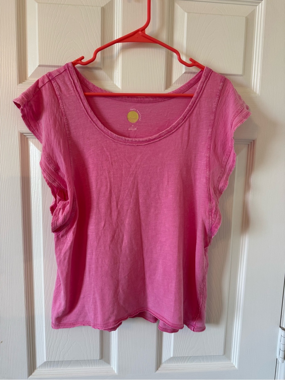 Scoop Neck Short Sleeve Tee in Pink by Daily Practice Anthropologie